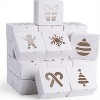 Joyfy 36-Pack Christmas Cookie Boxes - 4"x4" White Bakery Gift Boxes with Window for Cupcakes, Donuts & Holiday Treats - 2 of 4