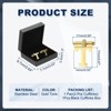 Unique Bargains Men Weddings Gift Classic Alphabet Cuff Links with Box 2 Pcs - 2 of 3