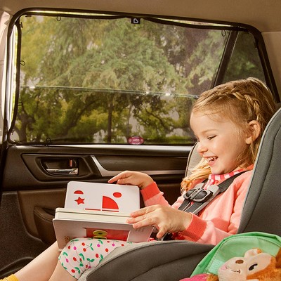 Magnetic Stretch-to-Fit Black Mesh Car Sun Shade