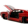 1971 Chevrolet Chevelle SS Red Metallic with Black Stripes "Pink Slips" Series 1/24 Diecast Model Car by Jada - 3 of 4