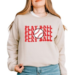 Simply Sage Market Play Ball Stacked Sweatshirt - 1 of 4