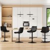 Infurnic Dining Chairs, Modern Upholstered Dining Chairs Set with Adjustable Height Handle, for Kitchen and Dining Room, 2PCS, Black, 17.3"*17.3"*34" - 3 of 4
