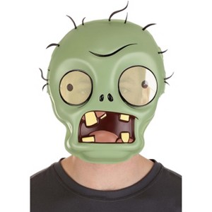 HalloweenCostumes.com One Size Fits Most   Plants vs Zombies Zombie Mask, Yellow/Green/Black - 1 of 3