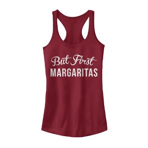 CHIN UP But First Margaritas Racerback Tank Top - 1 of 3