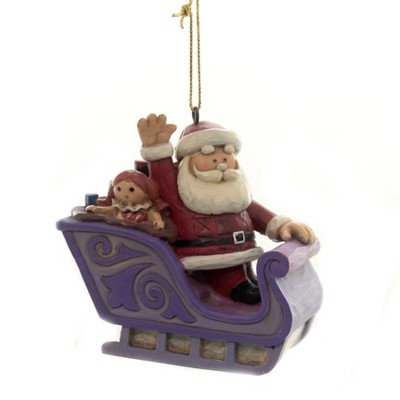 Jim Shore 2.75" Santa In Sleigh W/Misfit Toys Ornament Rudolph  -  Tree Ornaments