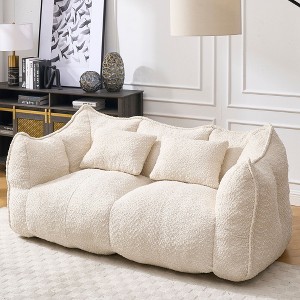 NicBex Memory Foam Bean Bag Sofa with Ultra Plush & Tufted, Cozy Chair Single/2 Seat Sofa for Dorm, Apartment or Living Room - 1 of 4