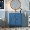 Modern Bathroom Vanity with Sink and Double Doors, Space-Saving Small Bathroom Cabinet, Contemporary Bathroom Furniture – The Pop Home - 3 of 4