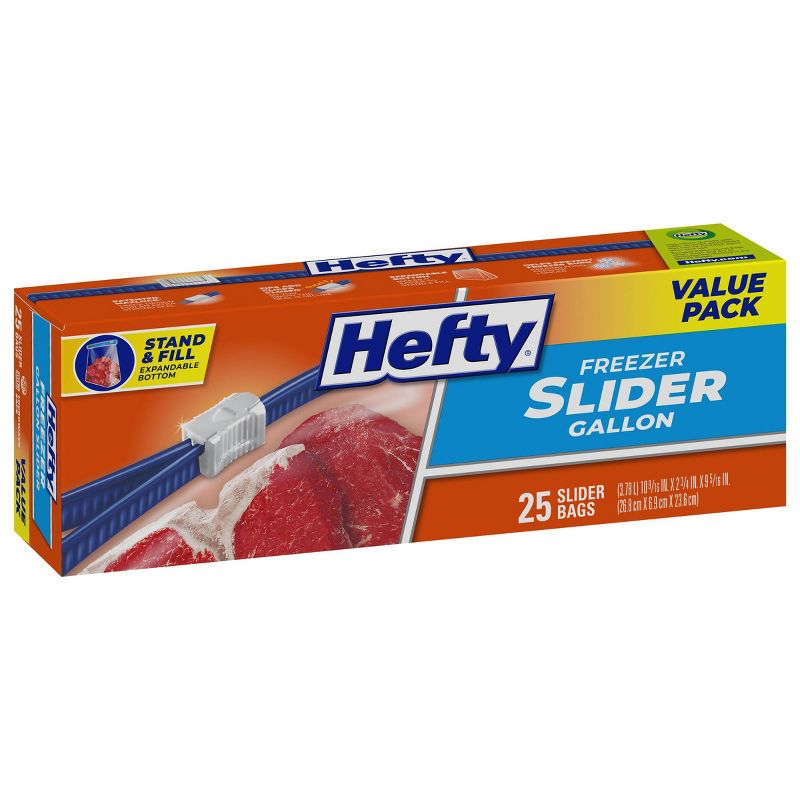 Hefty Gallon Freezer Storage Slider Bags - 25ct, 3 of 13