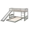 Twin Over Twin Bunk Bed with Slide and Ladder, White - 4 of 4
