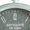 Storied Home Antique Reproduction Pewter Mantel Clock in Soft Blue Finish - 4 of 4