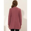 INSPIRE CHIC Women's Mid-thigh Collarless Single Breasted Outwear Winter Overcoat - 4 of 4