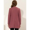 INSPIRE CHIC Women's Mid-thigh Collarless Single Breasted Outwear Winter Overcoat - image 4 of 4