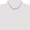 Black Bow Jewelry 4.4mm, Sterling Silver Oval Solid Rolo Chain Necklace - 2 of 4