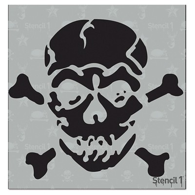 Stencil1 Jolly Roger - Stencil 5.75" x 6"