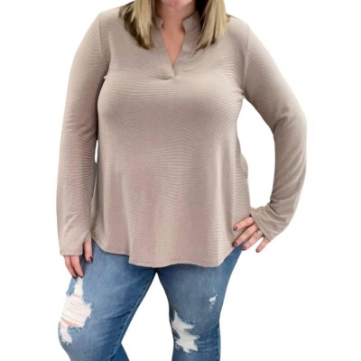 Women's Long Sleeve With Thumbholes Gabby Top - honeyme
