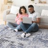 Grungis Washable Foldable Doormat Rug,Low-Pile Denim Abstract  Carpet with Non-slip Backing,Kid&Pet Friendly Rugs for Living Room - 4 of 4