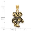 Black Bow Jewelry 14k Yellow Gold Plated Sterling Silver Wisconsin Badgers NCAA Large Pendant - 2 of 3