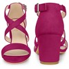 Perphy Women's Crisscross Buckle Strap Open-Toe Chunky Heels Sandals - 2 of 4