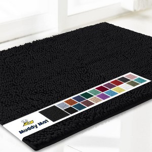Muddy Mat Highly Absorbent  Soft Chenille Door Mat and Pet Rug Non Slip Thick Washable Area and Bath Mat for Indoor and Outdoor - 1 of 2