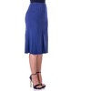 24seven Comfort Apparel A Line Elastic Waist Knee Length Skirt - 2 of 4
