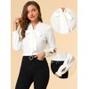 Allegra K Women's Elegant Bow Tie Neck Long Sleeve Work Shirt - 2 of 4