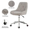 Vynxaria Modern Teddy Velvet Dining Chair with Gold-Plated Legs - Ergonomic Comfort & Style - 3 of 4
