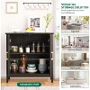 32 Sideboard Buffet Cabinet with Storage, Credenza Buffet Table with 2 Doors and Adjustable Shelf, Accent Storage Cabinet for Kitchen, Entryway, Dini - 4 of 4