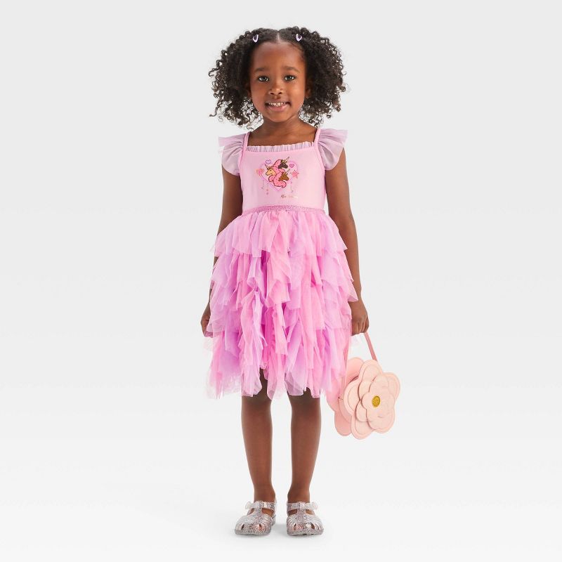 Toddler Girls&#39; Afro Unicorn Skater Dress - Lilac Purple/Pink, 3 of 7