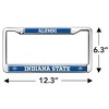 Indiana State Alumni Logo Full Size Standard License Plate Metal Frame - 4 of 4