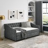 Lycvki Upholstered Sofa with Trundle Twin Size Bed Mattress not included - 2 of 4