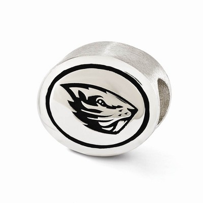Black Bow Jewelry Sterling Silver & Enamel Oregon State University Collegiate Bead Charm