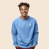 Dalix Ghost Embroidered Crewneck Long Sleeve Sweatshirt Fleece Men - 2 of 4