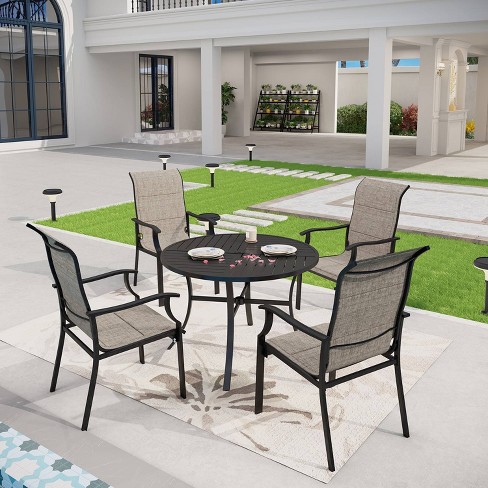 Round metal best sale table and chairs