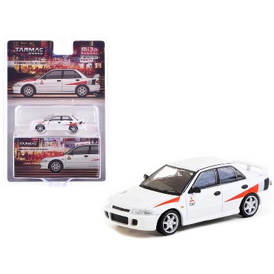 Mitsubishi Lancer RS Evolution RHD White with Red Accents "Global64" Series 1/64 Diecast Model by Tarmac Works
