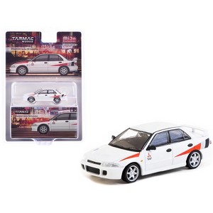 Mitsubishi Lancer RS Evolution RHD White with Red Accents "Global64" Series 1/64 Diecast Model by Tarmac Works - 1 of 4