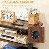 Corner TV Stand AV Media Tower with Storage Shelves and Steel Frame, Audio Cabinet Entertainment Unit for Living Room - 4 of 4