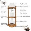 Nispira Cold Brew coffee Maker Ice Coffee Drip Machine with Advanced Slow Drip Technology Borosilicate Glass with Wood Tower, 6-8 Cup, Brown - 3 of 4