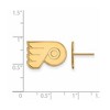 Black Bow Jewelry 14k Yellow Gold Plated Sterling Silver Philadelphia Flyers NHL Stud Earrings - 2 of 3