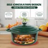 SEVOBAL Pots and Pans Dutch Oven Pot Non Stick Enameled Cast Iron Dutch Oven Heavy-Duty Oven Safe Ceramic Cookware Up, Green, 13.39"*11.81"*6.3" - 2 of 4