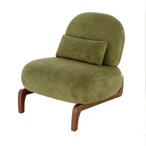 Lyngins Velvet Accent Chairs with Pillow,Upholstered Armless Chairs for Living Room,Bedroom - 1 of 4