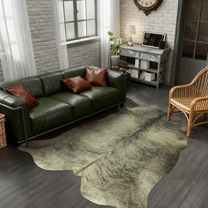 LOVEVOOK Faux Cowhide Rug Western Rugs for Living Room Bedroom, Imitation Animal Skin Carpets for Cowboy Cowgirl Home Decor 61x74.8 Inch - 1 of 4