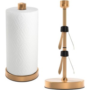 Paper Towel Holder Easy One-Handed Operation - Model Has Suction Cups and Holds All Paper Towel Rolls - 1 of 4