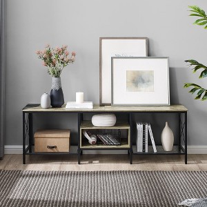 VECELO Industrial TV Stand, Entertainment Center Metal Frame, 70 Inch - 1 of 4