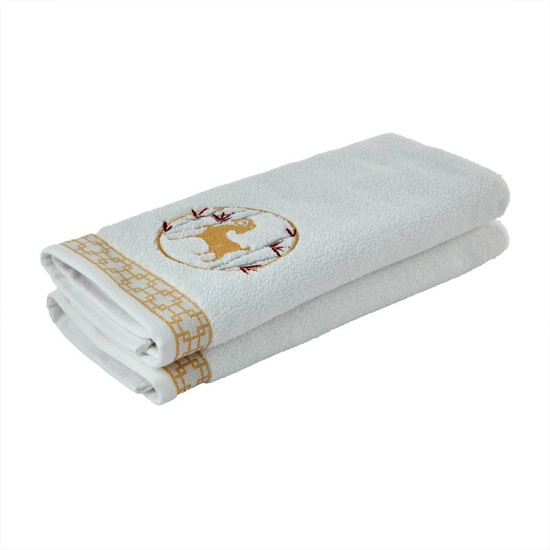 2pc Vern Yip Zodiac Hand Towel Set White - SKL Home, 5 of 8