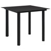 vidaXL 3 Piece Patio Dining Set Black Glass and Steel - 3 of 4