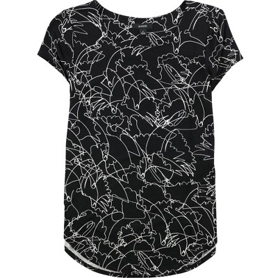 Alfani Womens Scribble Basic T-Shirt