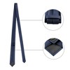 Allegra K Men's Solid Color Wedding Business Pocket Square Necktie Bowtie Set - 2 of 4