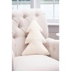 C&F Home 17" x 12" White Christmas Shaped Throw Pillow - 2 of 3