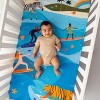 Rookie Humans Surfing Safari 100% Cotton Fitted Crib Sheet - 2 of 4