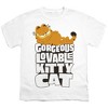 Boys' Garfield Movie Lovable Kitty Cat Unisex Youth T Shirt White Medium - 2 of 4
